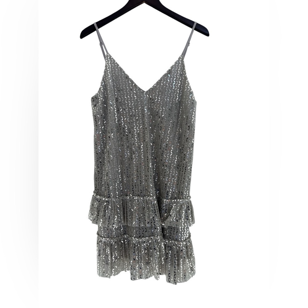 Lost & Wander Metallic Ruffle Dress - Picture 1 of 6
